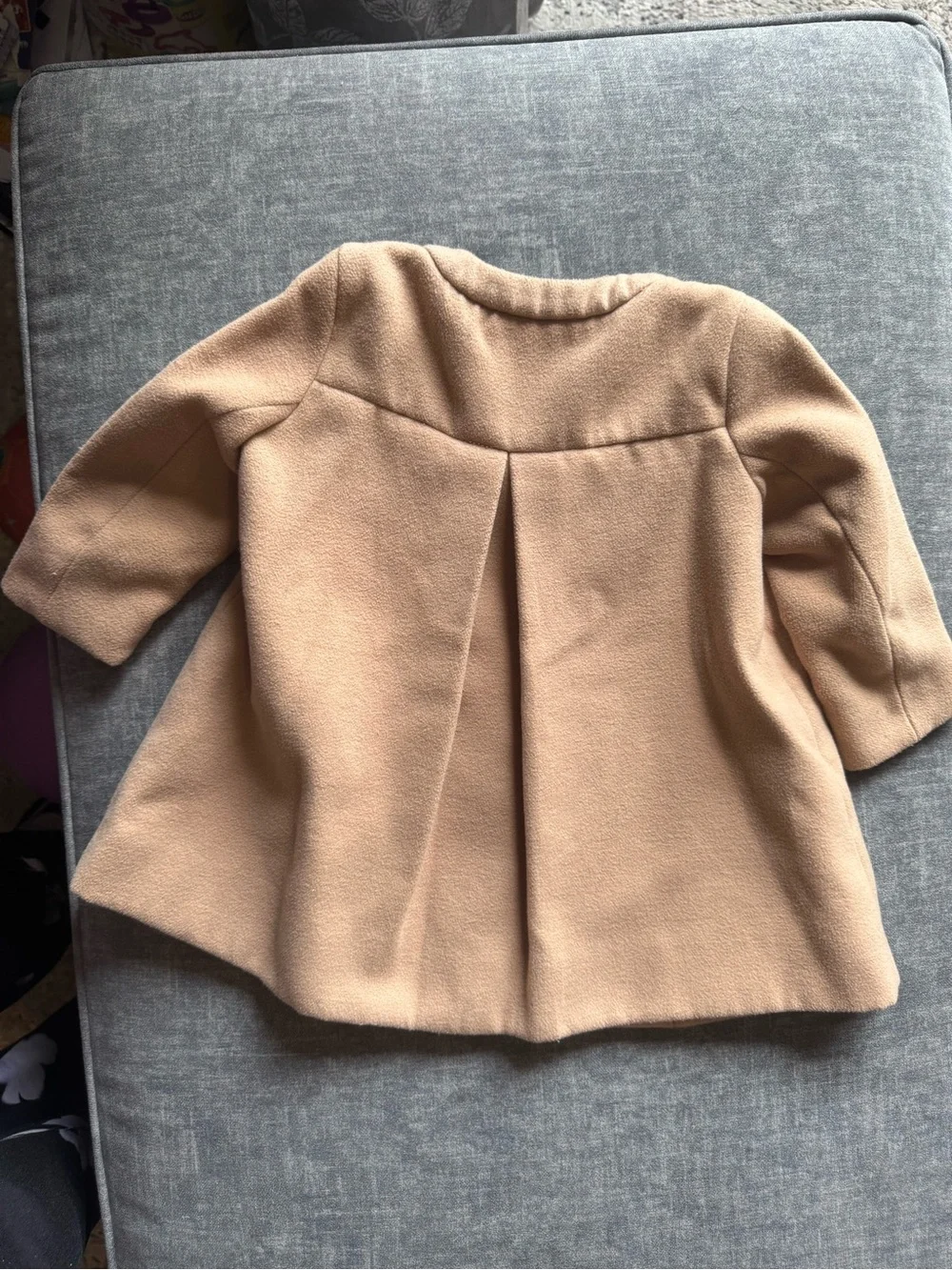 GAP Kids Double-Breasted Pea Coat with Bow in Camel